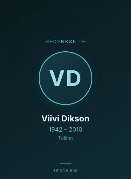 Gedenkportrait von Viivi Dikson