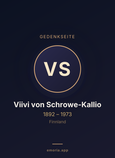 Gedenkportrait von Viivi von Schrowe-Kallio