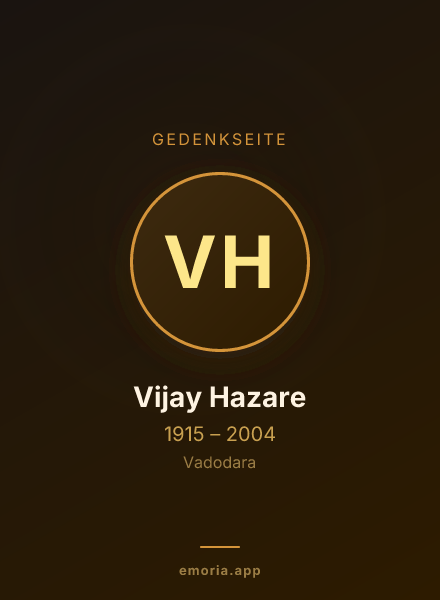 Gedenkportrait von Vijay Hazare