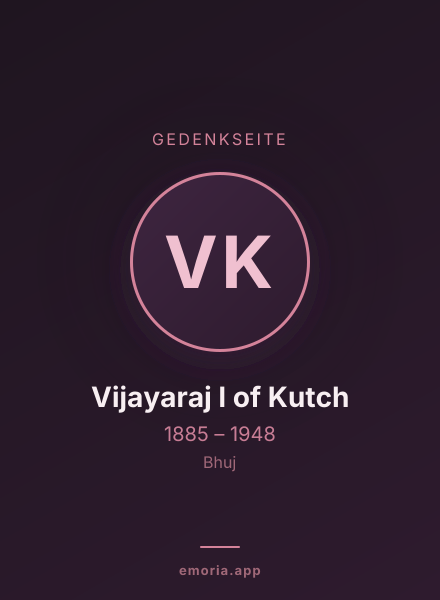 Gedenkportrait von Vijayaraj I of Kutch