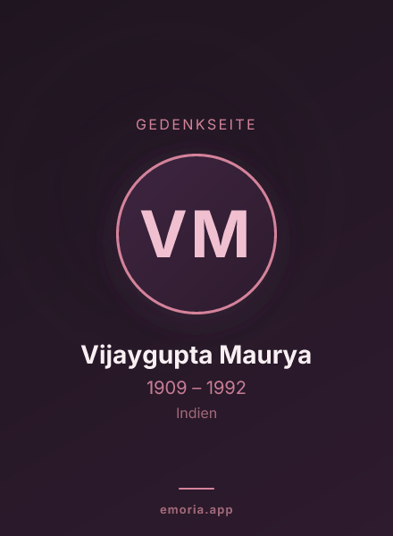Gedenkportrait von Vijaygupta Maurya