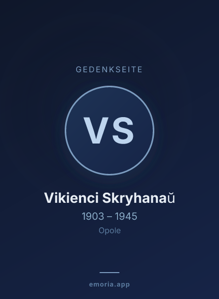 Gedenkportrait von Vikienci Skryhanaŭ