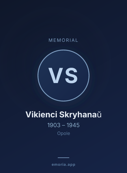 Memorial portrait of Vikienci Skryhanaŭ