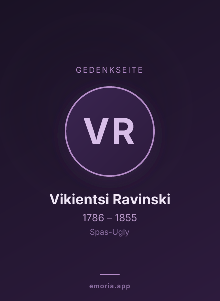 Gedenkportrait von Vikientsi Ravinski