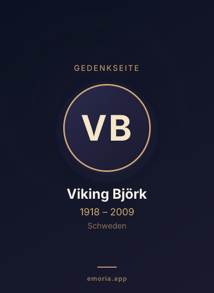 Gedenkportrait von Viking Björk