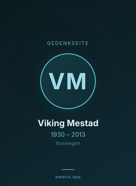 Gedenkportrait von Viking Mestad