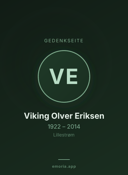 Gedenkportrait von Viking Olver Eriksen