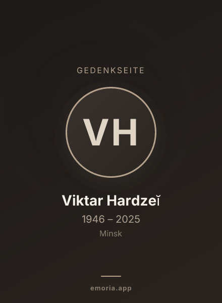 Gedenkportrait von Viktar Hardzeĭ