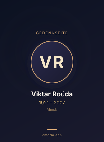 Gedenkportrait von Viktar Roŭda