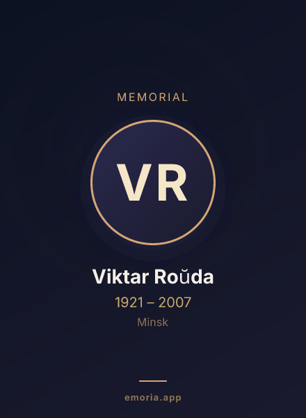 Memorial portrait of Viktar Roŭda