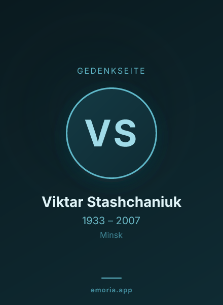 Gedenkportrait von Viktar Stashchaniuk