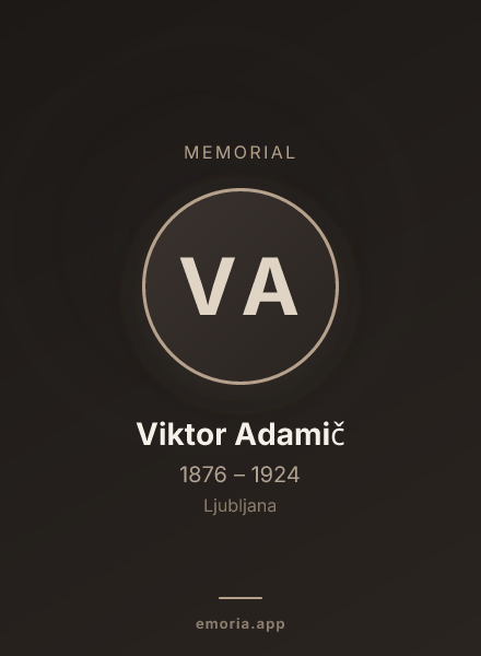Memorial portrait of Viktor Adamič