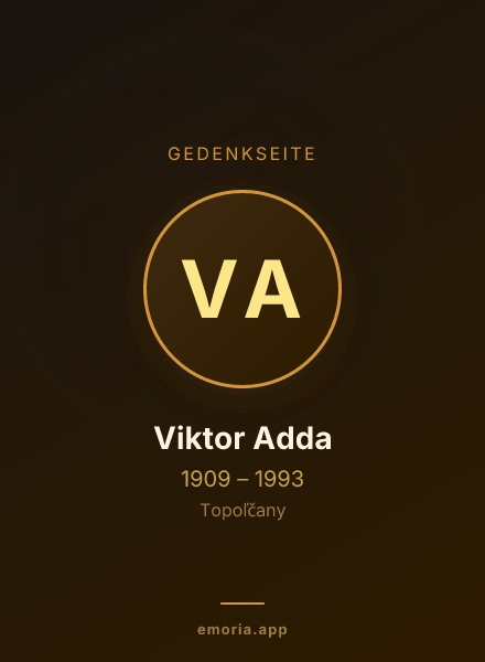 Gedenkportrait von Viktor Adda