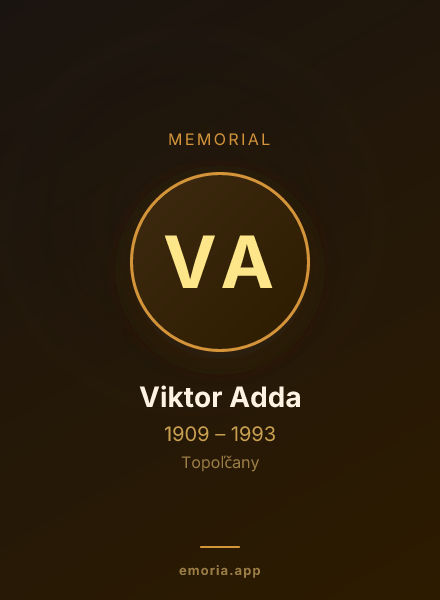 Memorial portrait of Viktor Adda