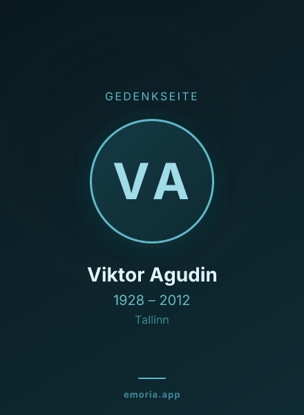 Gedenkportrait von Viktor Agudin