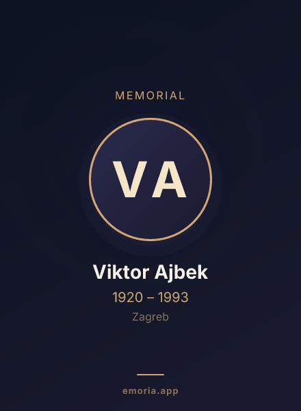 Memorial portrait of Viktor Ajbek