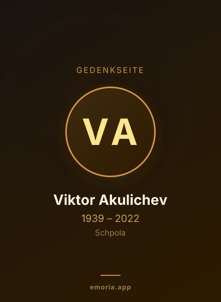 Gedenkportrait von Viktor Akulichev