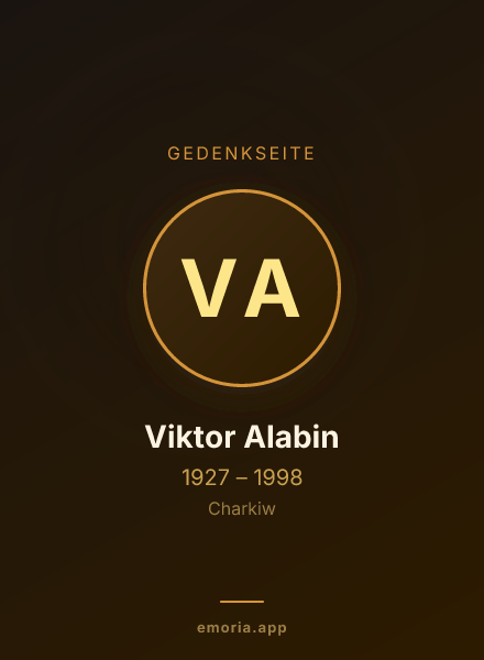 Gedenkportrait von Viktor Alabin