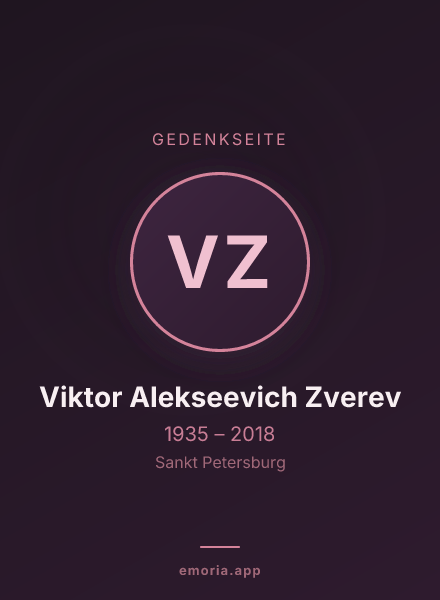 Gedenkportrait von Viktor Alekseevich Zverev