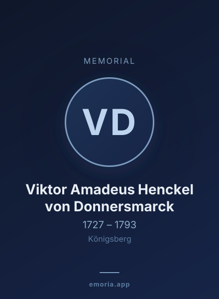 Memorial portrait of Viktor Amadeus Henckel von Donnersmarck
