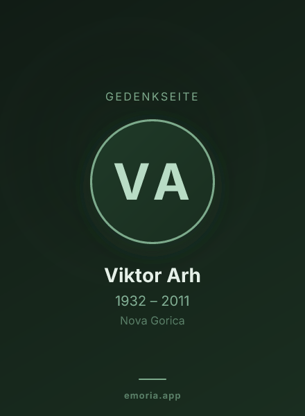 Gedenkportrait von Viktor Arh