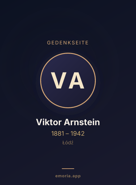 Gedenkportrait von Viktor Arnstein