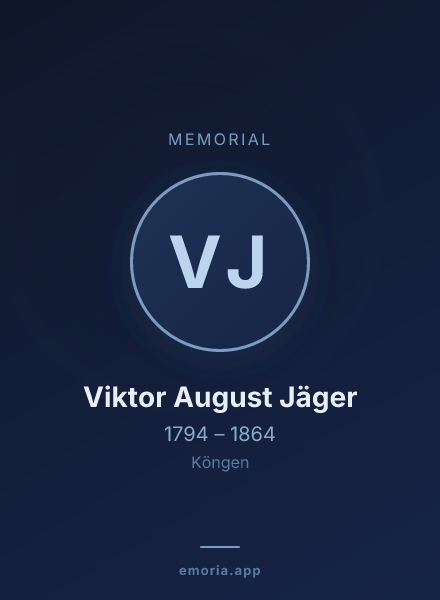Memorial portrait of Viktor August Jäger