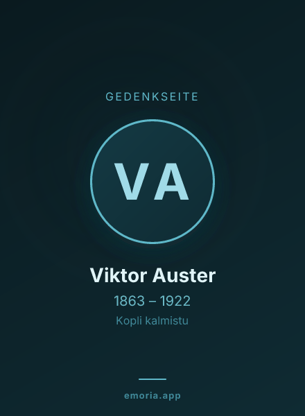 Gedenkportrait von Viktor Auster