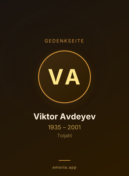 Gedenkportrait von Viktor Avdeyev