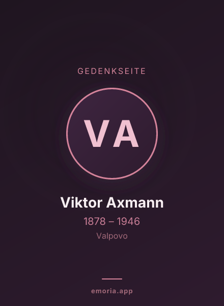 Gedenkportrait von Viktor Axmann