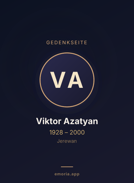 Gedenkportrait von Viktor Azatyan