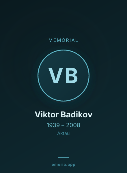 Memorial portrait of Viktor Badikov
