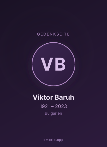 Gedenkportrait von Viktor Baruh