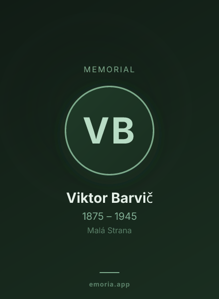 Memorial portrait of Viktor Barvič