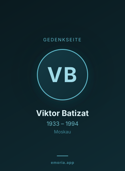 Gedenkportrait von Viktor Batizat