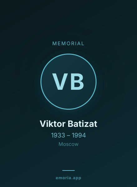 Memorial portrait of Viktor Batizat