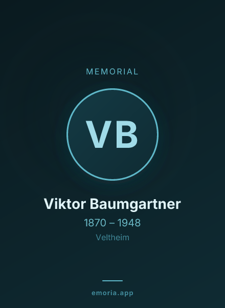 Memorial portrait of Viktor Baumgartner