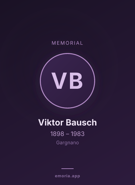 Memorial portrait of Viktor Bausch