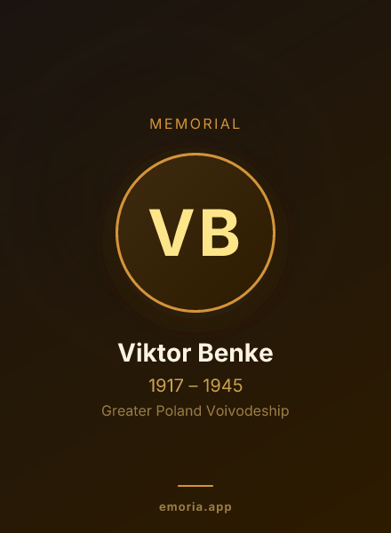 Memorial portrait of Viktor Benke