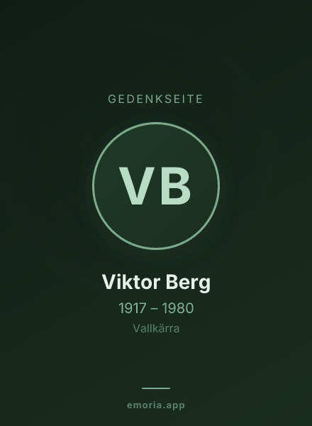 Gedenkportrait von Viktor Berg