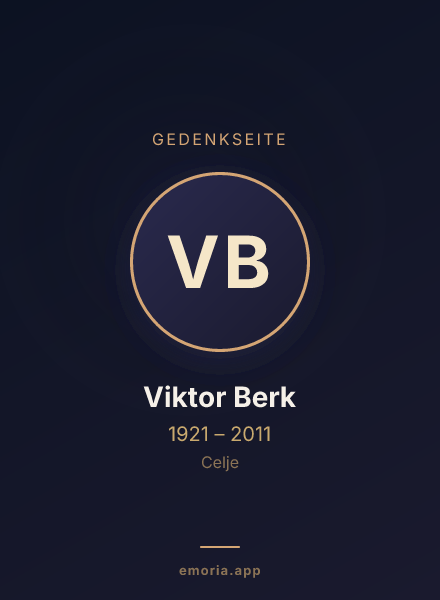 Gedenkportrait von Viktor Berk