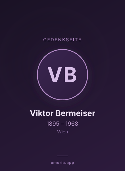 Gedenkportrait von Viktor Bermeiser