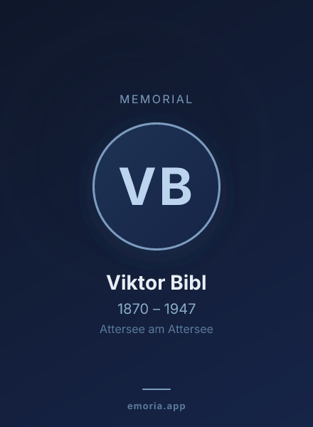 Memorial portrait of Viktor Bibl