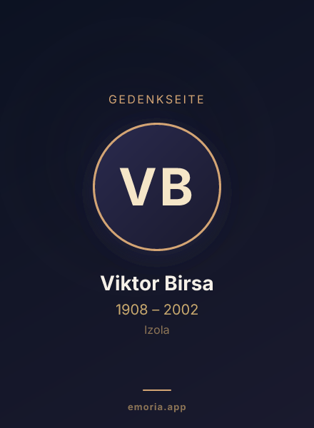 Gedenkportrait von Viktor Birsa