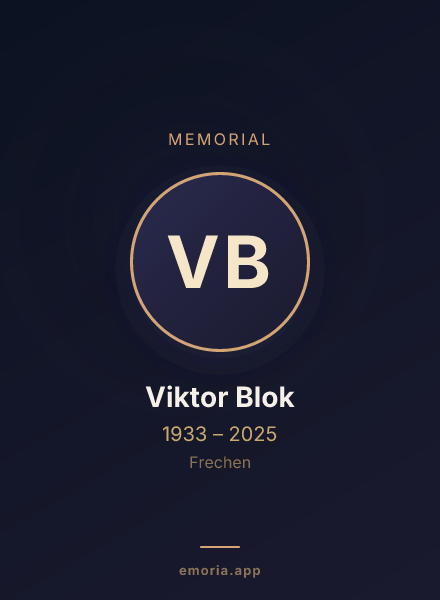 Memorial portrait of Viktor Blok