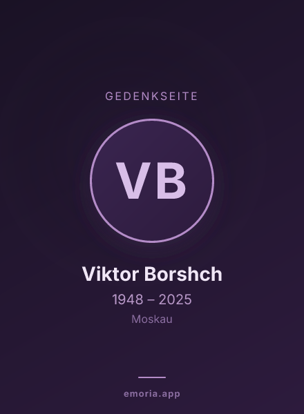 Gedenkportrait von Viktor Borshch