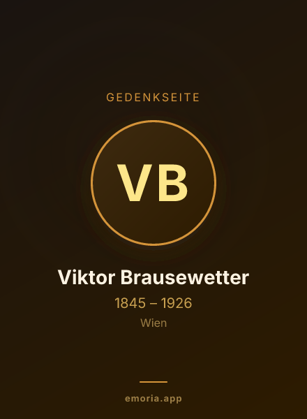 Gedenkportrait von Viktor Brausewetter