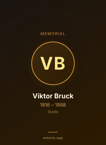 Memorial portrait of Viktor Bruck
