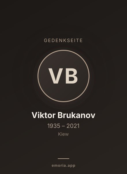 Gedenkportrait von Viktor Brukanov