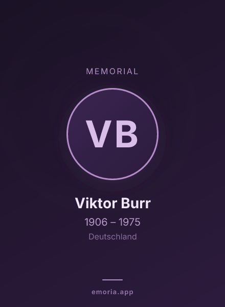 Memorial portrait of Viktor Burr